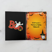 ウィッチハットハロウィーンカード付きキュートペンギン カード (内部)