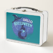 ウィッチハットハロウィーンデザイン メタルランチボックス (正面)