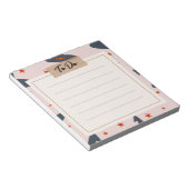 ウィッチハットハロウィーンパターンを実行するリストのメモ帳 ノートパッド (アングル)