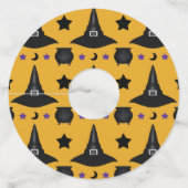 ウィッチハットハロウィーンパターン ワイングラスタグ (裏面)