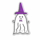 ウィッチハットハロウィーン幽霊 シール (正面)
