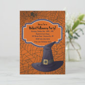 ウィッチハットハロウィーン招待状 招待状 (スタンド正面)