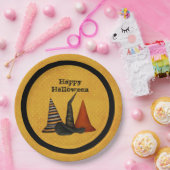 ウィッチハットハローウィンパーティ ペーパープレート (パーティー)