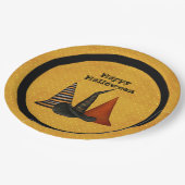 ウィッチハットハローウィンパーティ ペーパープレート (アングル)