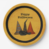 ウィッチハットハローウィンパーティ ペーパープレート (正面)