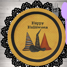 ウィッチハットハローウィンパーティ ペーパープレート