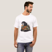 ウィッチハットパンプキンハロウィン Tシャツ (正面フル)