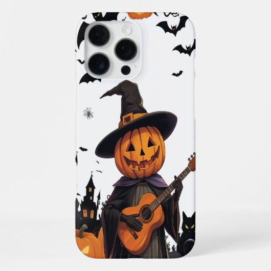 ウィッチハットパンプキンハロウィーンビベス iPhoneケース (裏面)