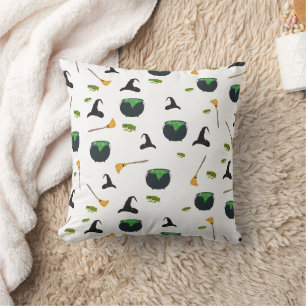 ウィッチハットブロムカルドロンハロウィーンパターン クッション