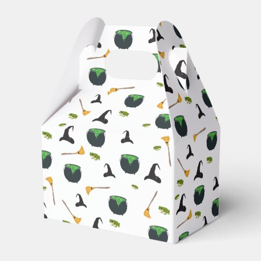 ウィッチハットブロムカルドロンハロウィーンパターン フェイバーボックス (正面サイド)