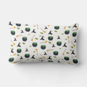 ウィッチハットブロムカルドロンハロウィーンパターン ランバークッション (裏面)