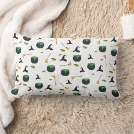 ウィッチハットブロムカルドロンハロウィーンパターン ランバークッション