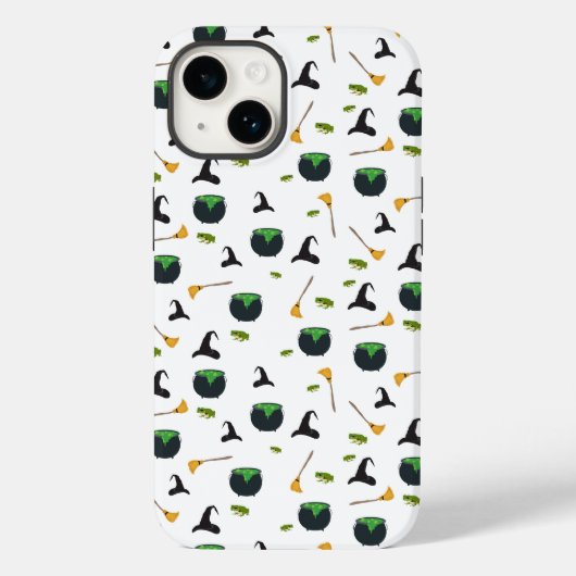 ウィッチハットブロムカルドロンハロウィーンパターン Case-Mate iPhoneケース (裏面)