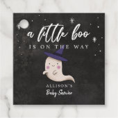 ウィッチハットベビーシャワー付きリトルブー幽霊 フェイバータグ (正面)