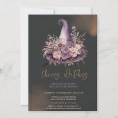 ウィッチハットムーンダークハローウィンパーティ招待状 招待状 (正面)