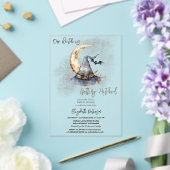 ウィッチハットムーンハロウィーンダークブライダルシャワー アクリル招待状 (インサイチュ (ウェディング))