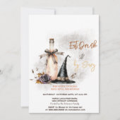 ウィッチハットワインバラコスチューム&カクテルハロウィーン 招待状 (正面)