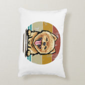 ウィッチハット付きウィペット犬キャンディカボンプキンハロウィーン アクセントクッション (裏面(縦))