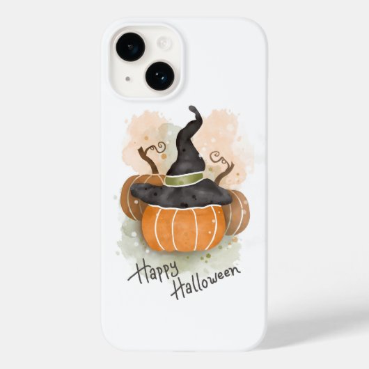ウィッチハット付きハロウィーンカボチャ Case-Mate iPhoneケース (裏面)
