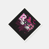 ウィッチハット付き乳がんハロウィーン衣装ブー スタンダードカクテルナプキン (角)