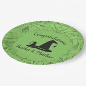 ウィッチハット赤ちゃんシャワーハロウィーン ペーパープレート (アングル)