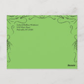 ウィッチハット赤ちゃんシャワーハロウィーン ポストカード (裏面)