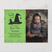 ウィッチハット赤ちゃんシャワーハロウィーン ポストカード (正面)