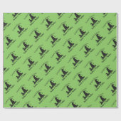 ウィッチハット赤ちゃんシャワーハロウィーン ラッピングペーパー (フラット)