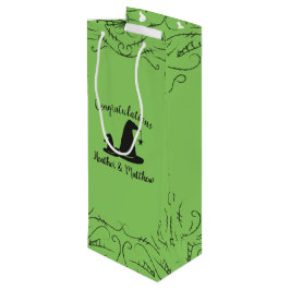 ウィッチハット赤ちゃんシャワーハロウィーン ワインギフトバッグ