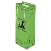 ウィッチハット赤ちゃんシャワーハロウィーン ワインギフトバッグ (正面アングル)