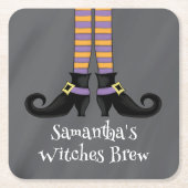 ウィッチハロウィンカワイイカスタムパーティー スクエアペーパーコースター (正面)