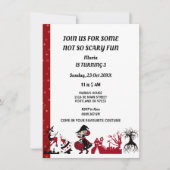 ウィッチハロウィン幽霊のよく出るハウスキッズバースデーパーティー 招待状 (正面)