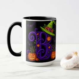 ウィッチハロウィーンイニシャル"B"マグ マグカップ