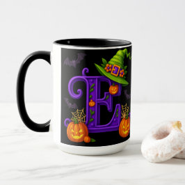 ウィッチハロウィーンイニシャル"E"マグ マグカップ