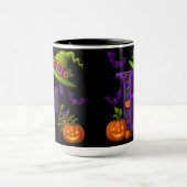 ウィッチハロウィーンイニシャル「F」マグ マグカップ (中央)