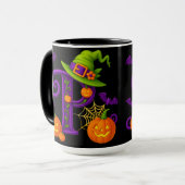 ウィッチハロウィーンイニシャル"P"マグ マグカップ (正面左)