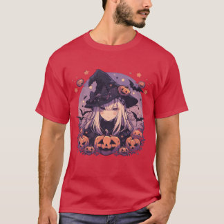 ウィッチハロウィーンウィッチパンプキンハローウィンパーティフー Tシャツ