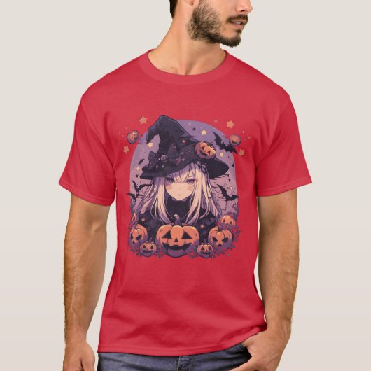 ウィッチハロウィーンウィッチパンプキンハローウィンパーティフー Tシャツ (正面)