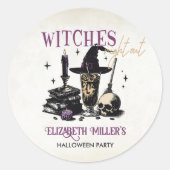 ウィッチハロウィーンナイトパーティー ラウンドシール (正面)