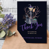 ウィッチハロウィーンブライダルシャワーサンキューカード 招待状