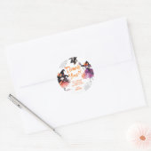 ウィッチハロウィーン誕生日パ感謝していーティー ラウンドシール (封筒)