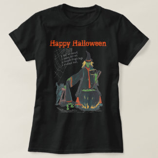 ウィッチハロウィーン醸造怖いデザイン Tシャツ