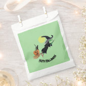 ウィッチハローウィンパーティおもしろいカラフル紙 フェイバーバッグ (クリップ留めされた状態)