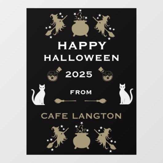 ウィッチハローウィンパーティウォール ウィンドウサイン (シート)