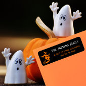 ウィッチハローウィンパーティメールブラック差出人住所 ラベル