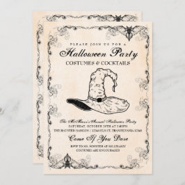 ウィッチハローウィンパーティ招待状 招待状