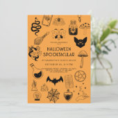 ウィッチハローウィンパーティ招待状 招待状 (スタンド正面)