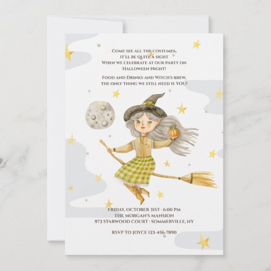 ウィッチハローウィンパーティ招待状 招待状 (正面)