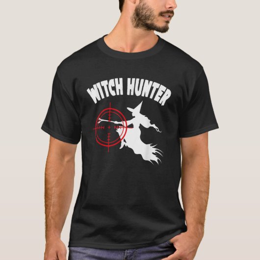 ウィッチハンターおもしろいパーティーハロウィーン Tシャツ (正面)