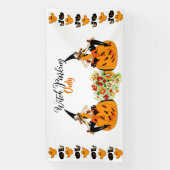 ウィッチパーキングのみハロウィンカボチャ幽霊 不気味 横断幕 (縦)